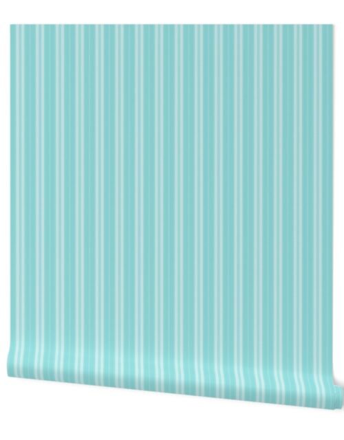 Waterspout and Aqua Autumn Winter 2022 2023 Color Trend Mattress Ticking Wallpaper