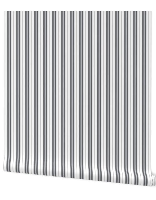 Quiet Shade Grey and White Autumn Winter 2022 2023 Color Trend Mattress Ticking Wallpaper