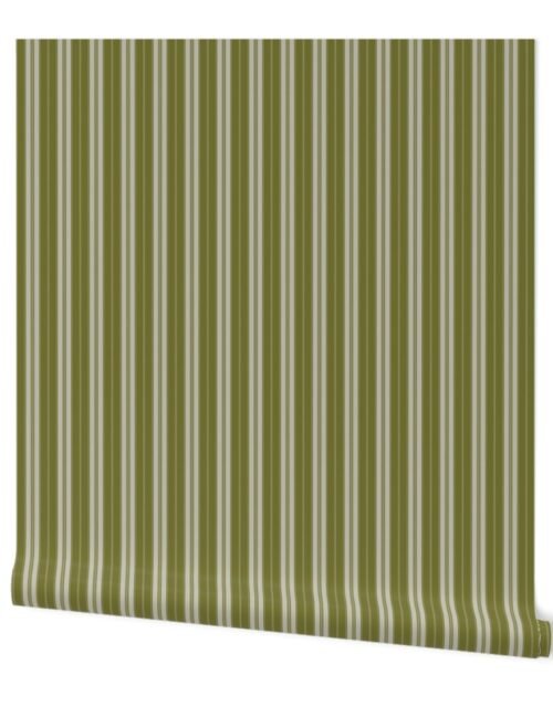 Cardamom Seed Green on Green Autumn Winter 2022 2023 Color Trend Mattress Ticking Wallpaper