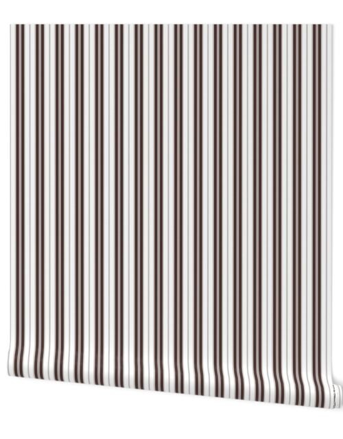 Chicory Coffee Brown and White Autumn Winter 2022 2023 Color Trend Mattress Ticking Wallpaper