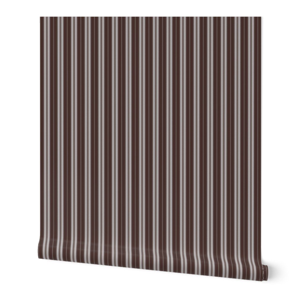 Chicory Coffee Brown on Brown Autumn Winter 2022 2023 Color Trend Mattress Ticking Wallpaper