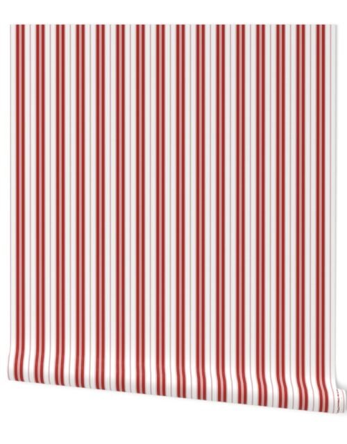 Molten Lava Red and White Autumn Winter 2022 2023 Color Trend Mattress Ticking Wallpaper