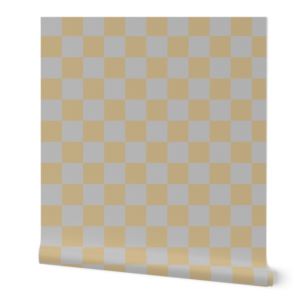 Classic 3″ Checkerboard Christmas Holiday Squares in Antique Silver and Gold Wallpaper Classic 3" Checkerboard Christmas Holiday Squares in Antique Silver and Gold Wallpaper