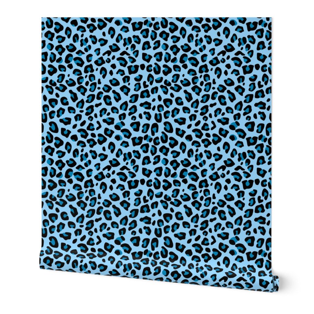 Large Blue Leopard Print Wallpaper Large Blue Leopard Print Wallpaper