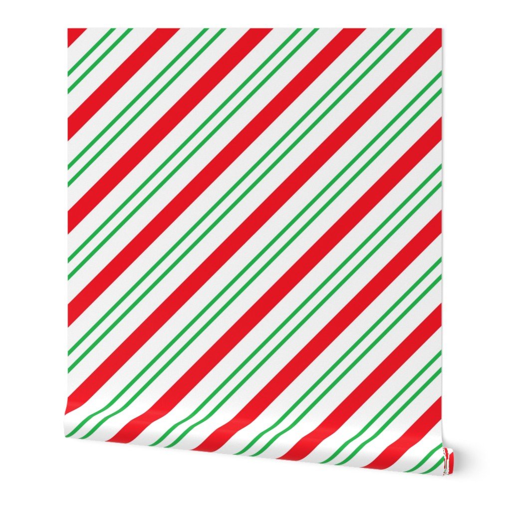 Large Classic Red Green Diagonal Christmas Candy Stripes Wallpaper Large Classic Red Green Diagonal Christmas Candy Stripes Wallpaper