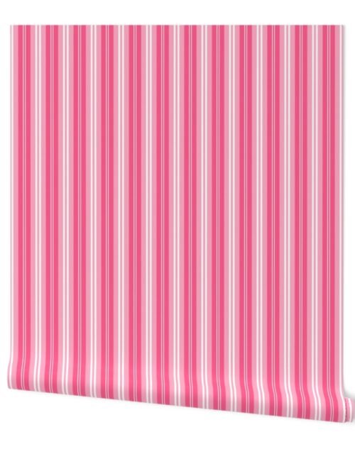 Pastel Pink Shaded Pin Stripe Wallpaper
