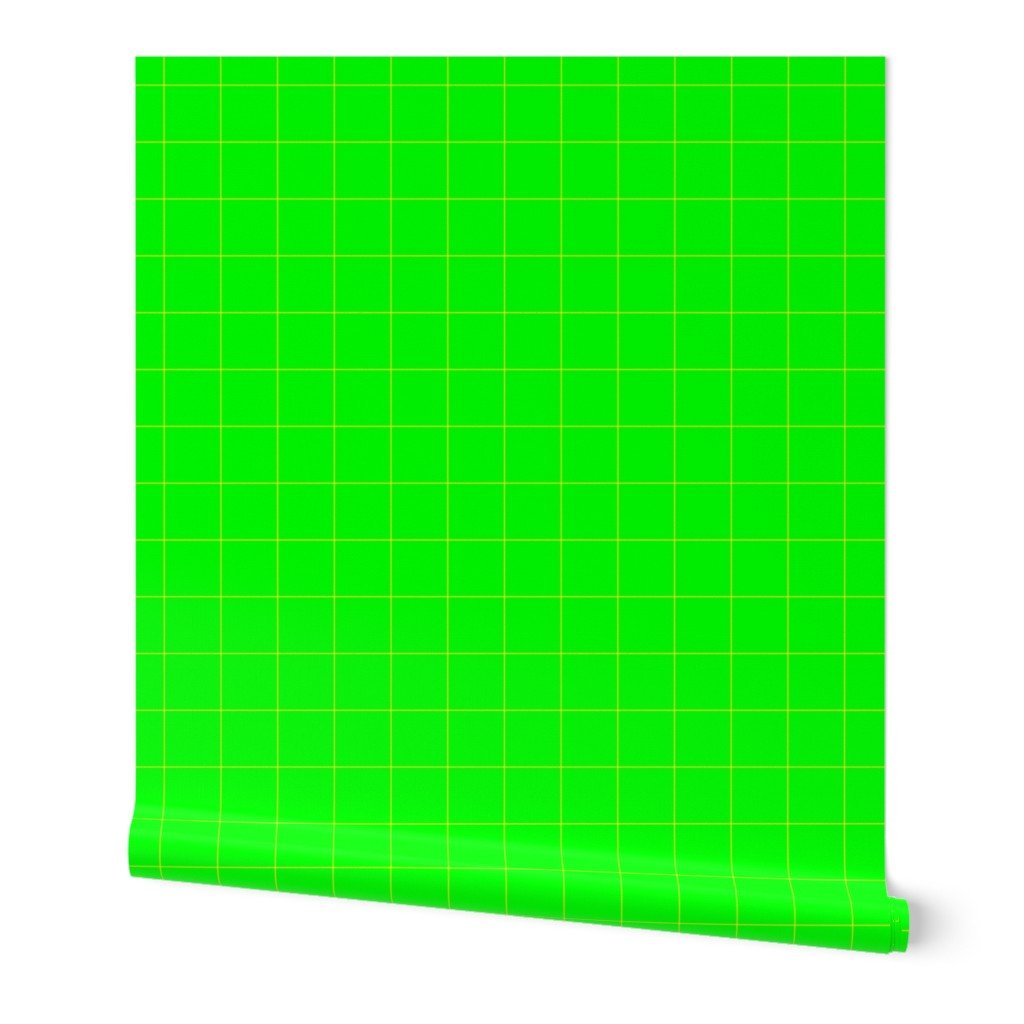 Yellow on Green on Lemon and Lime Grid 2 inch Wallpaper Yellow on Green on Lemon and Lime Grid 2 inch Wallpaper