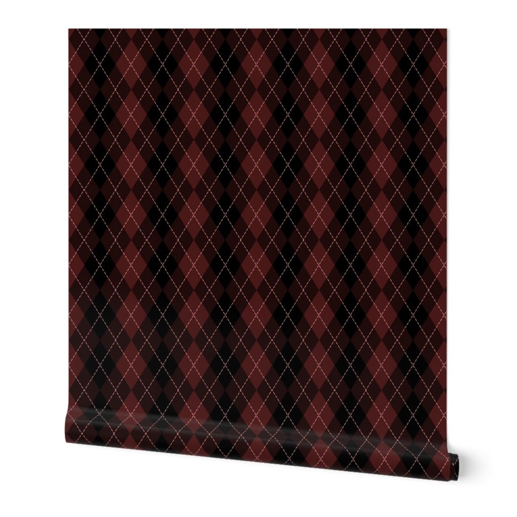 Dark Chocolate Argyle Diamond Check Wallpaper Dark Chocolate Argyle Diamond Check Wallpaper