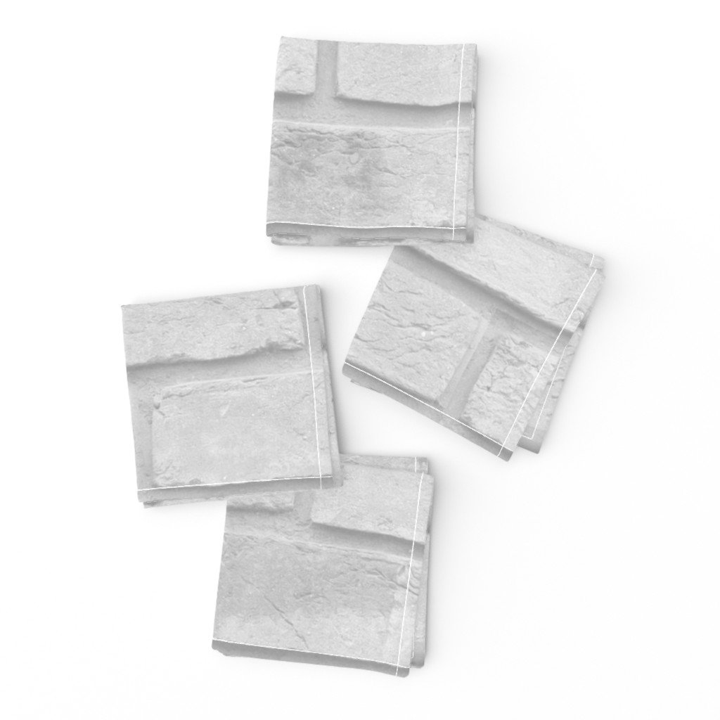 White Washed Brick Wall in Realistic Photo-Effect Life Size Cocktail Napkins White Washed Brick Wall in Realistic Photo-Effect Life Size Cocktail Napkins