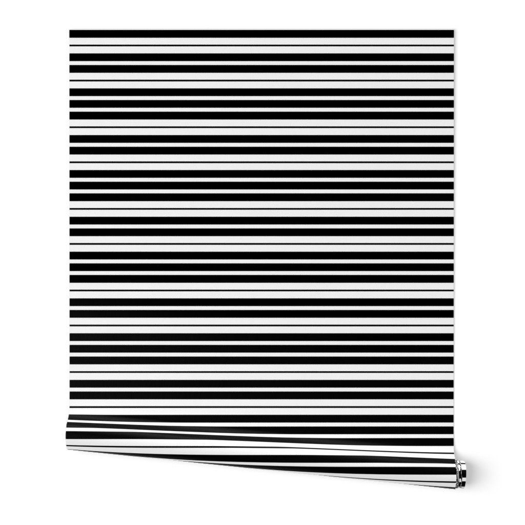 Horizontal Mini Piano Stripe Black and White Wallpaper Horizontal Mini Piano Stripe Black and White Wallpaper