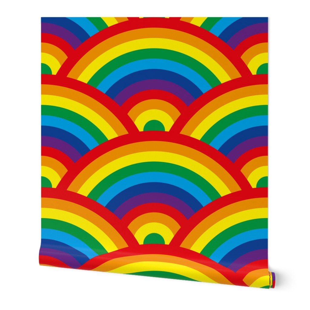 Childrens Colorful Bedroom Decor Endless Rainbows Wallpaper
