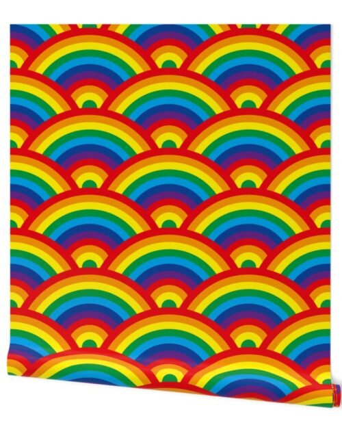 Toddlers Room Decor Colourfull Endless Rainbows Wallpaper