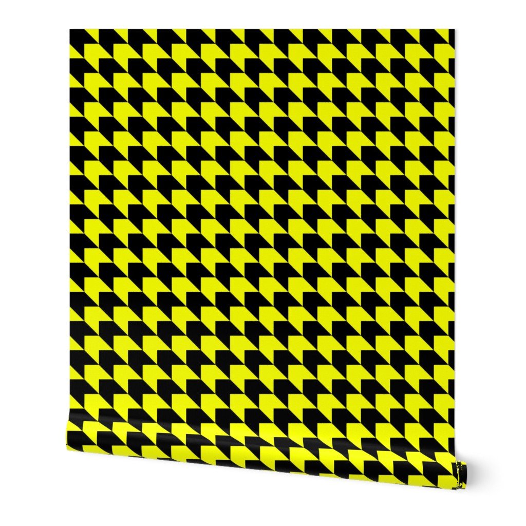 Yellow and Black Houndstooth Chevrons Wallpaper Yellow and Black Houndstooth Chevrons Wallpaper