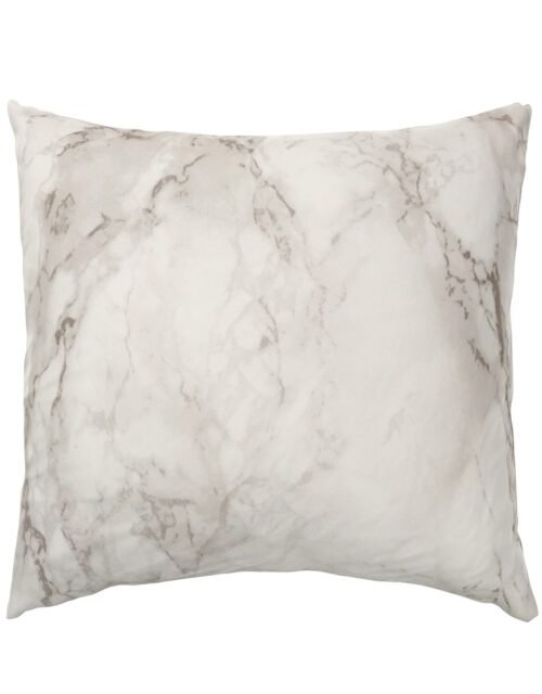 Classic Beige and White Marble Natural Stone Veining Quartz Euro Pillow Sham