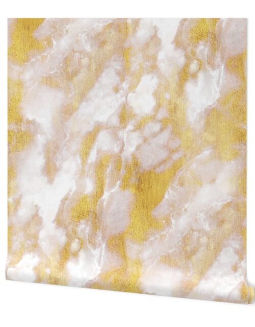 Gold Marble Natural Stone Gold Metallic Veining Quartz Wallpaper