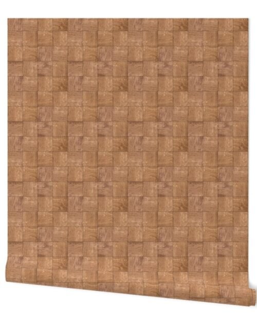 2 inch Uniform Wood Checkerboard Chess Pattern Wallpaper