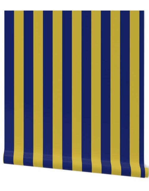 Arizona State Blue and Old Gold Vertical Stripes Wallpaper