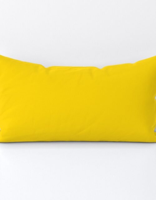 California Yellow Official State Solid Color Lumbar Throw Pillow