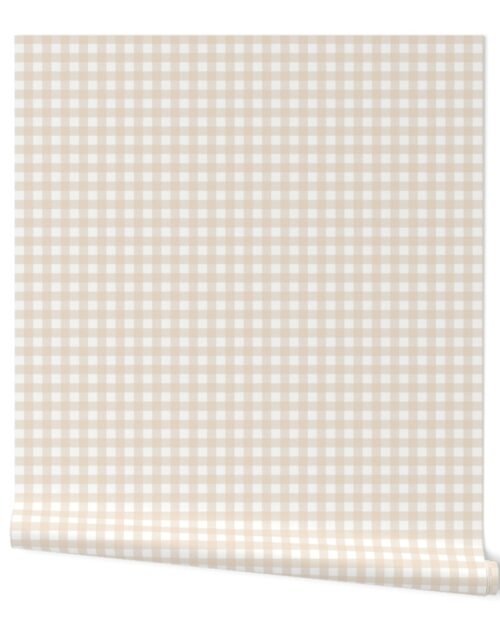 Natural Color Classic Small Half Inch Gingham Check Tartan Plaid Wallpaper