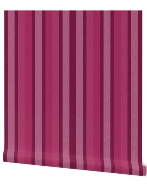 Large Bubble Gum Shades Modern Interior Design Stripe Wallpaper