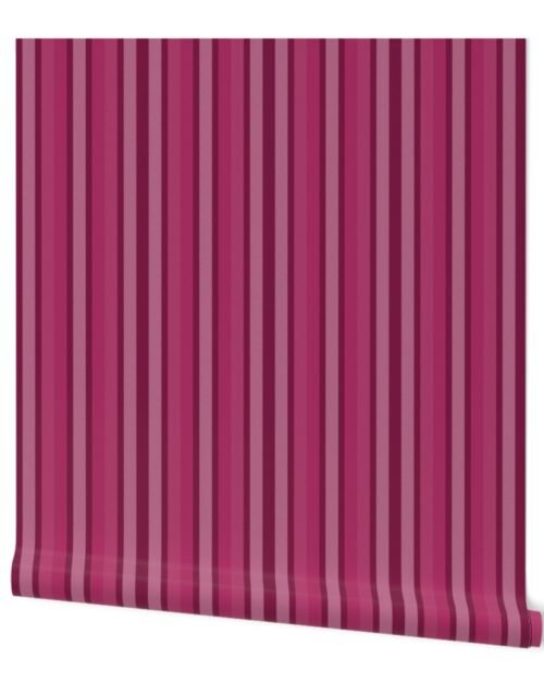 Small Bubble Gum Shades Modern Interior Design Stripe Wallpaper