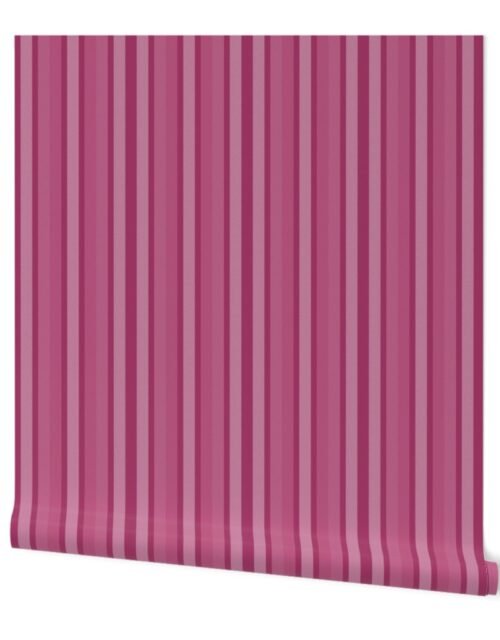 Small Peony Shades Modern Interior Design Stripe Wallpaper