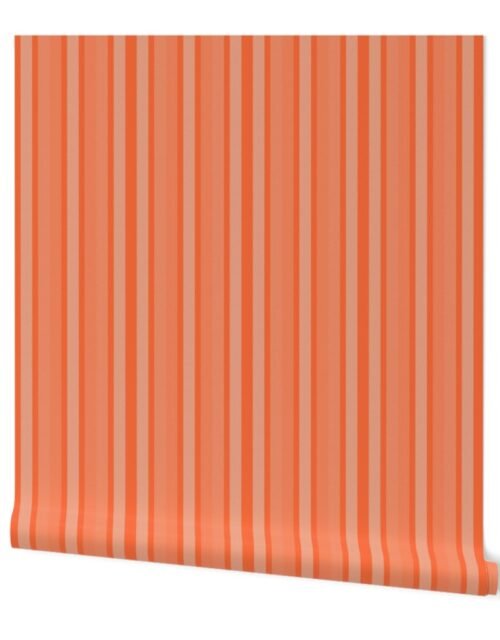 Small Peach Shades Modern Interior Design Stripe Wallpaper