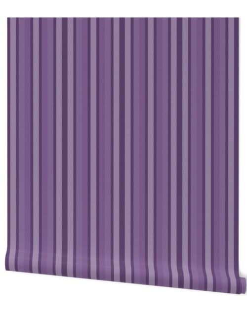 Small Orchid Shades Modern Interior Design Stripe Wallpaper