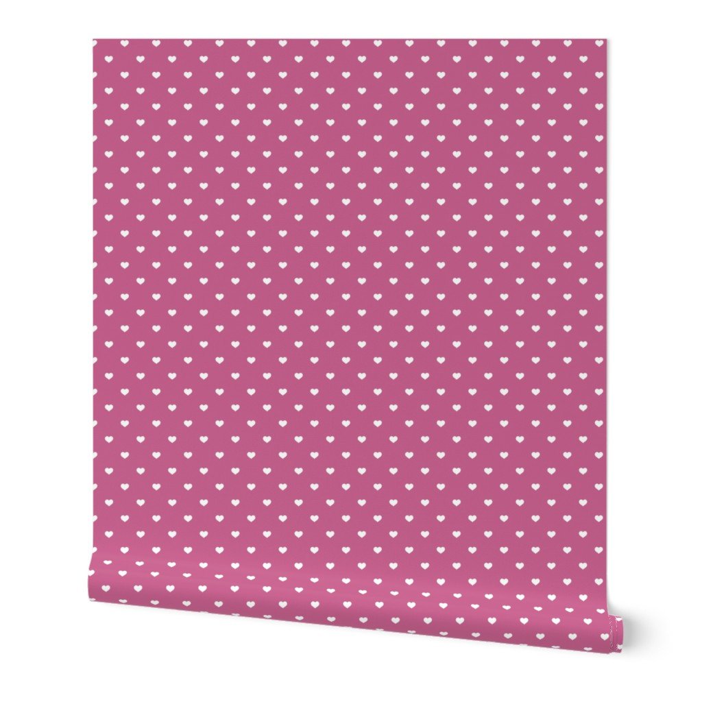 Mini White Valentines Polkadot Love Hearts on Peony Background Wallpaper Mini White Valentines Polkadot Love Hearts on Peony Background Wallpaper