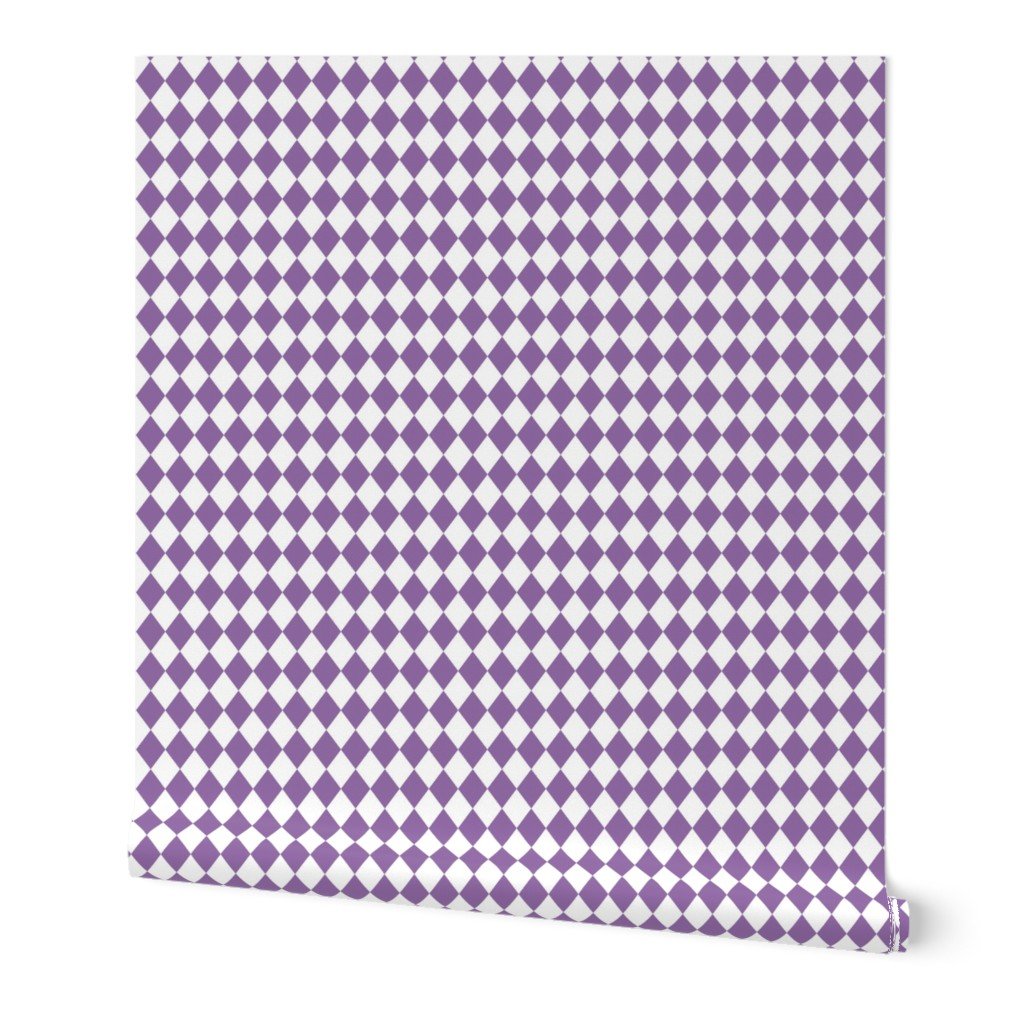 Small Orchid and White Diamond Harlequin Check Pattern Wallpaper Small Orchid and White Diamond Harlequin Check Pattern Wallpaper