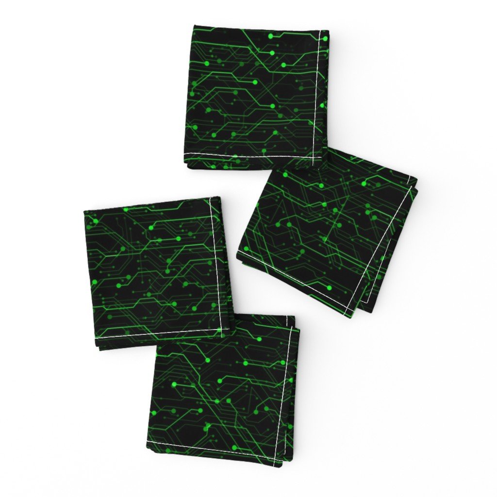 Small Bright Green Neon Computer Motherboard Circuitry Cocktail Napkins Small Bright Green Neon Computer Motherboard Circuitry Cocktail Napkins