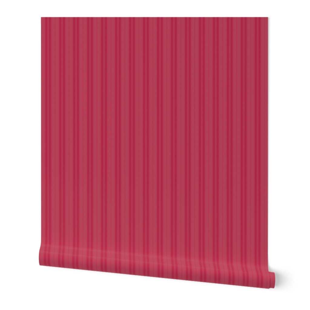 Color of the Year Viva Magenta with Faded Magenta Vertical Mattress Ticking Stripes Wallpaper Color of the Year Viva Magenta with Faded Magenta Vertical Mattress Ticking Stripes Wallpaper
