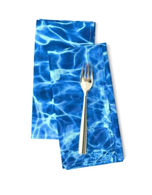 Blue Ripples in Wavy Water Dinner Napkins