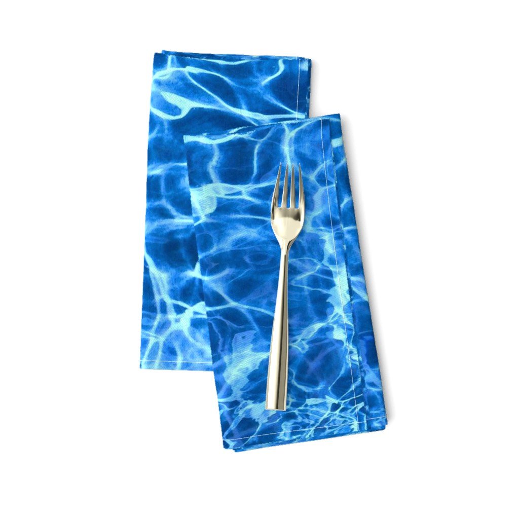 Blue Ripples in Wavy Water Dinner Napkins Blue Ripples in Wavy Water Dinner Napkins