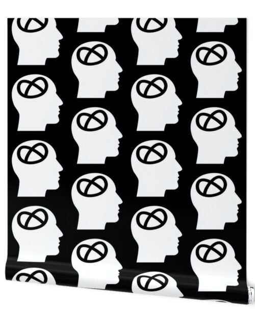 Pretzel Logic White Head Black Pretzel Brain Wallpaper