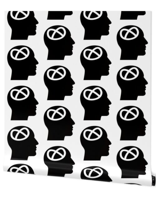 Pretzel Logic Black Head White Pretzel Brain Wallpaper