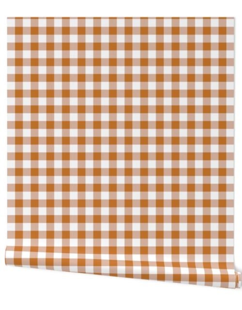 Desert Sun  and White Gingham Check Wallpaper
