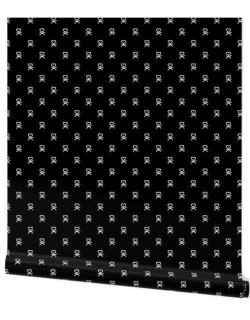Wednesday Black and White Floral Ditzy Dress Wallpaper