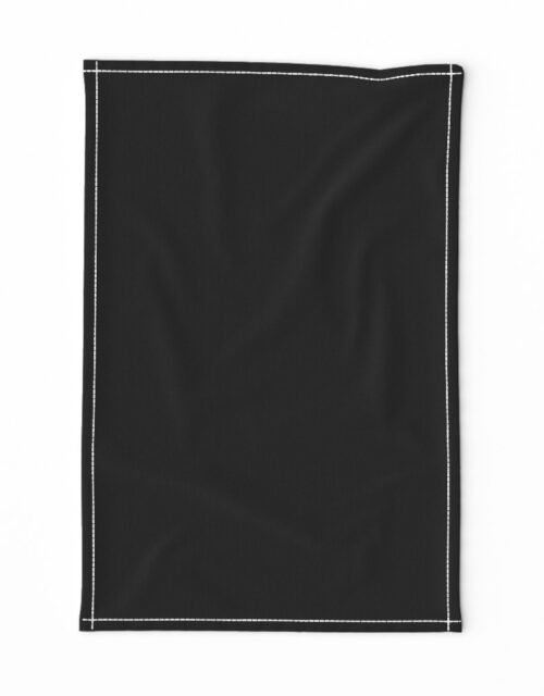 SOLID BLACK #000000 HTML HEX Colors Tea Towel