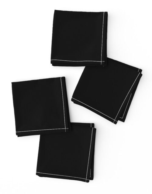 SOLID BLACK #000000 HTML HEX Colors Cocktail Napkins