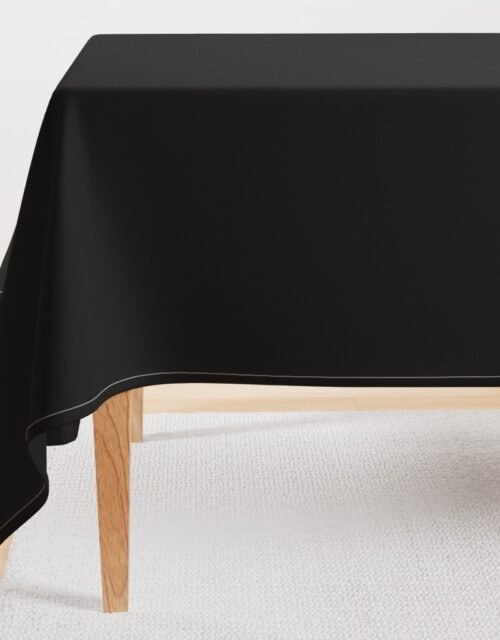 SOLID BLACK #000000 HTML HEX Colors Rectangular Tablecloth