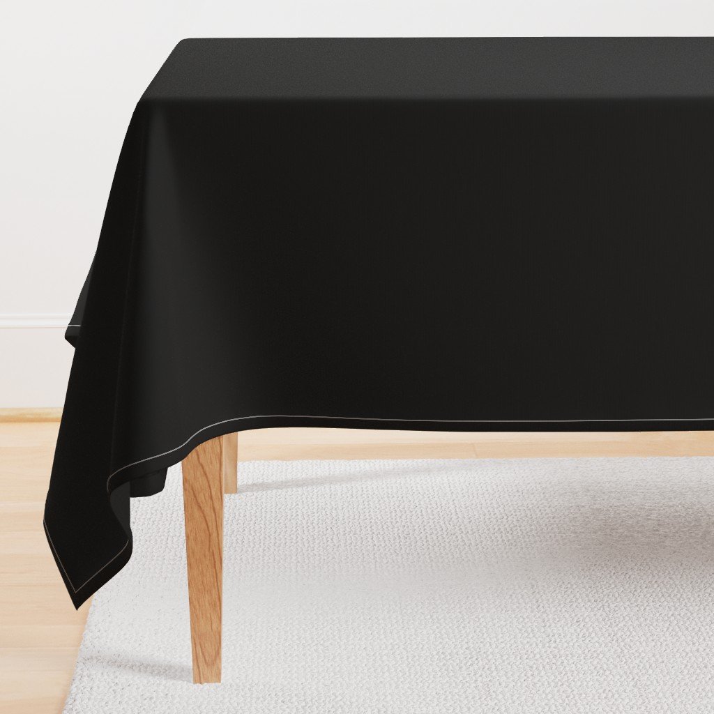 SOLID BLACK #000000 HTML HEX Colors Rectangular Tablecloth SOLID BLACK #000000 HTML HEX Colors Rectangular Tablecloth
