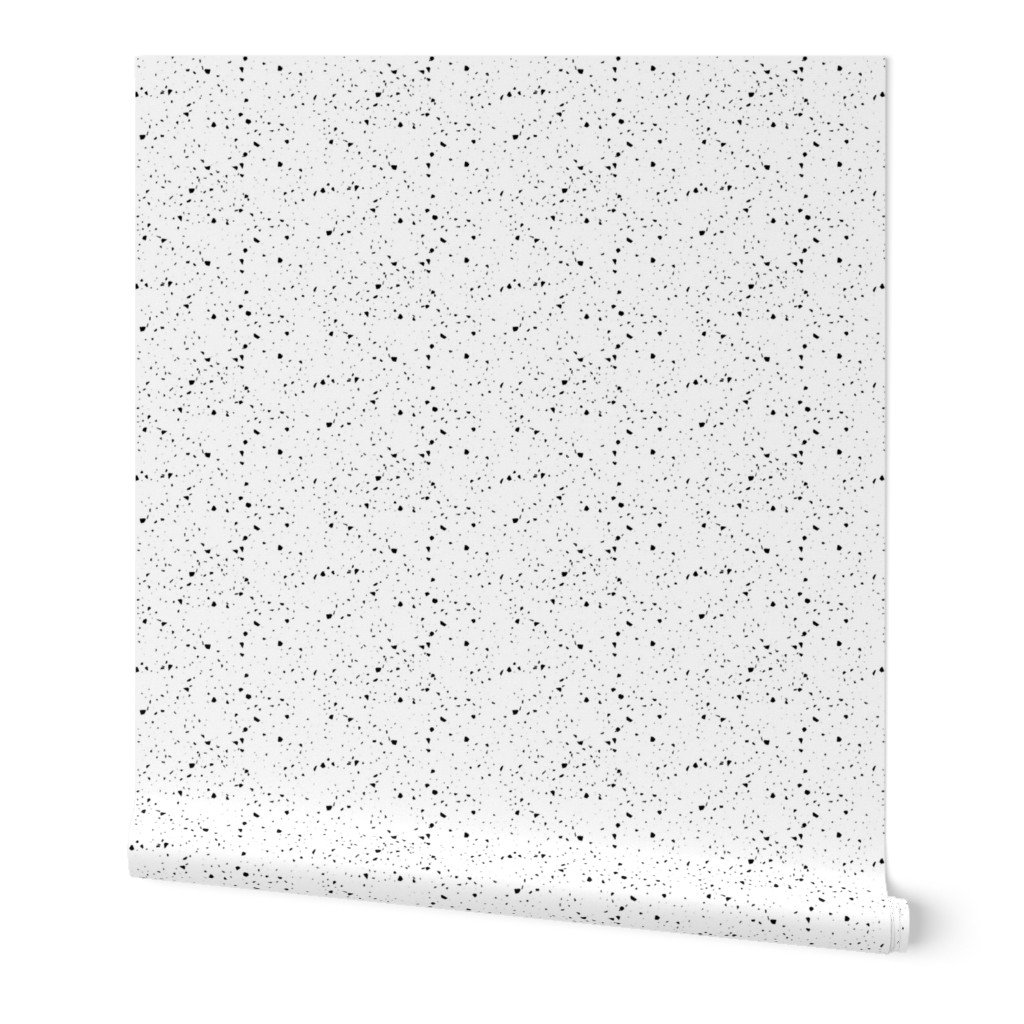 Black and White Speckled Terrazzo Seamless Wallpaper Black and White Speckled Terrazzo Seamless Wallpaper