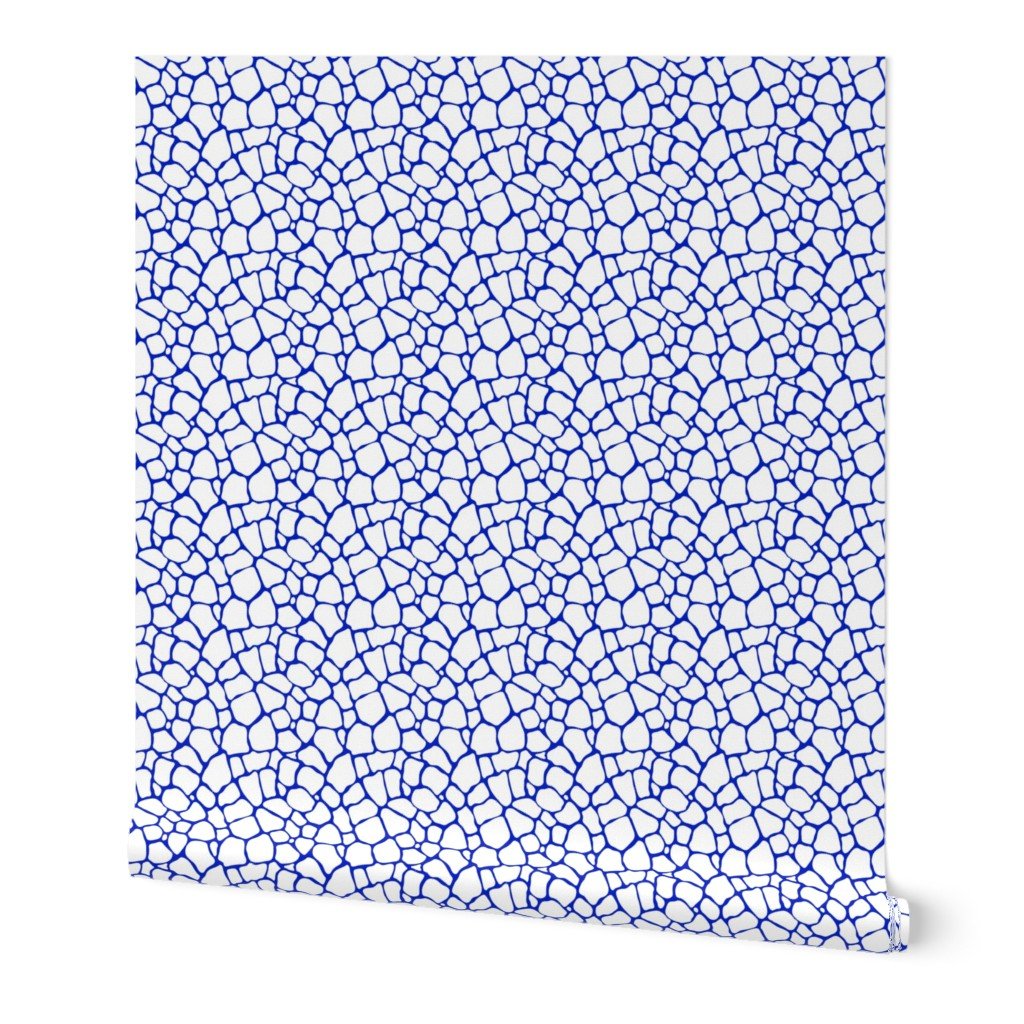 White Giraffe Animal Hide on Cobalt Blue Wallpaper White Giraffe Animal Hide on Cobalt Blue Wallpaper