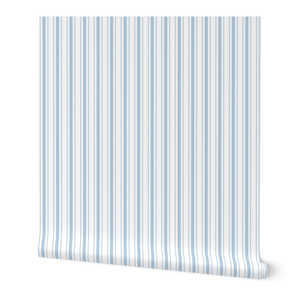 Sky and Cloud Jacobean Ticking Stripe Wallpaper Sky and Cloud Jacobean Ticking Stripe Wallpaper