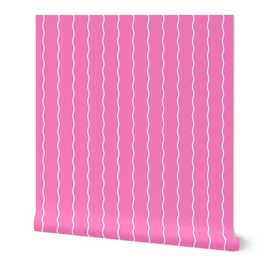 Small Double Squiggly White Lines on Pink Wallpaper Small Double Squiggly White Lines on Pink Wallpaper
