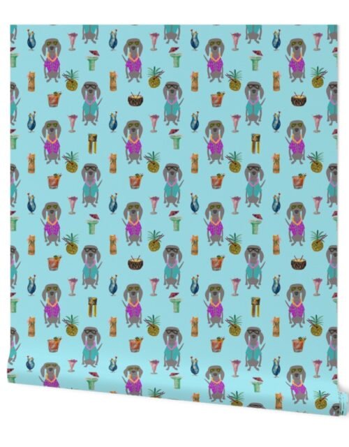 Dogs at Tiki Bar Wallpaper