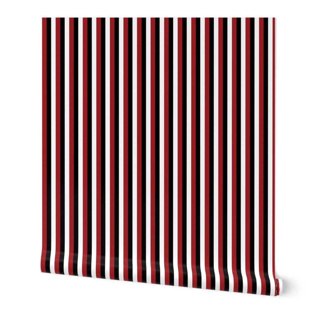 One Inch Vertical Crimson, Black and White IH School Colors Stripes Wallpaper One Inch Vertical Crimson, Black and White IH School Colors Stripes Wallpaper