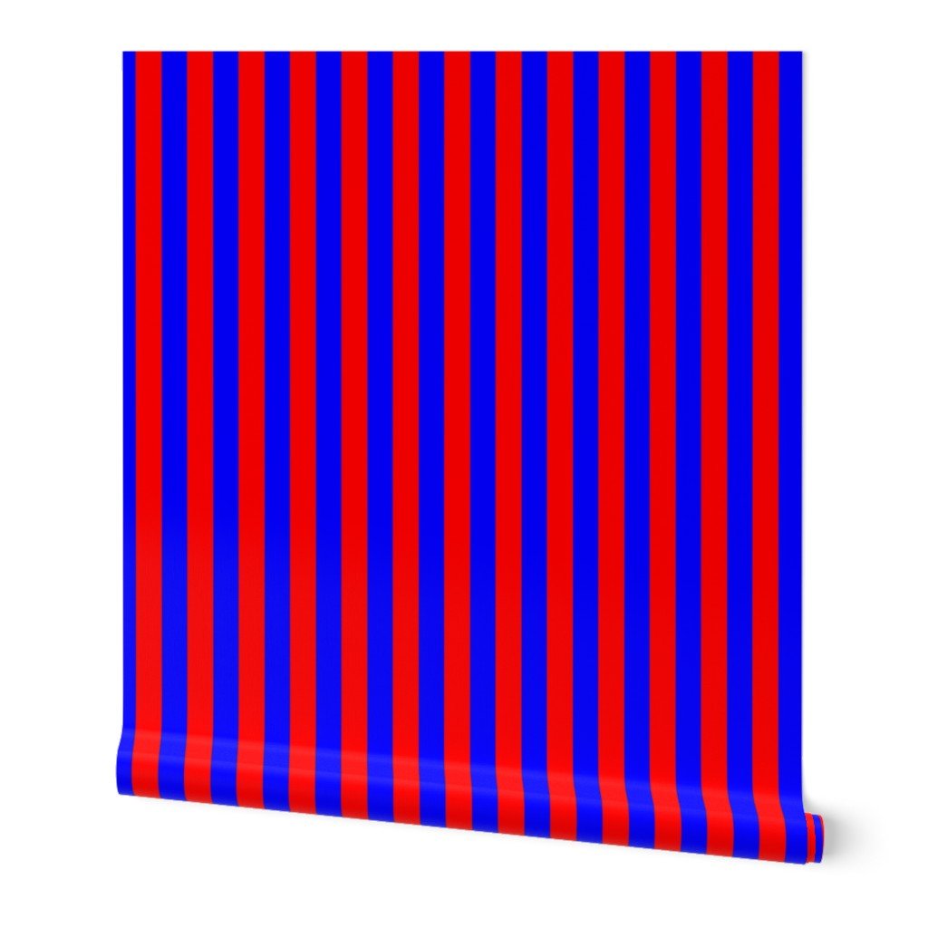 One Inch Vertical Red and Blue School Colors Stripes Wallpaper One Inch Vertical Red and Blue School Colors Stripes Wallpaper