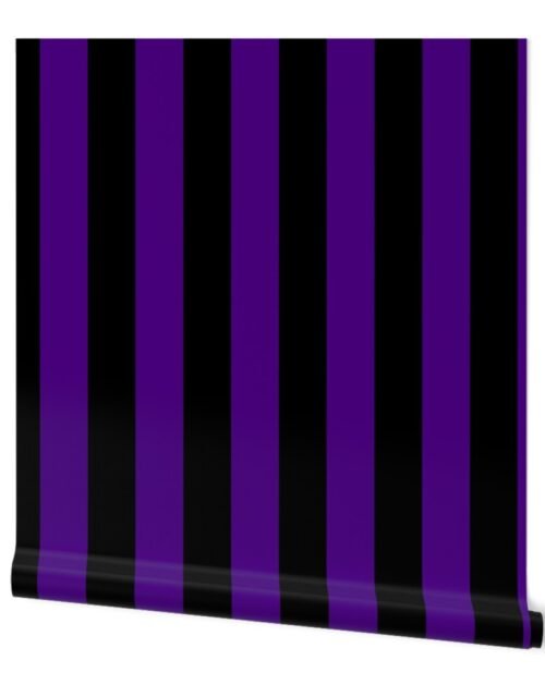 Indigo and Black Stripe  3 inch Wallpaper